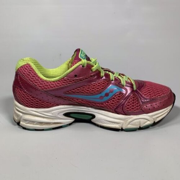Saucony Cohesion 6 Womens Size 7 Shoes GRID 15156-18 Pink Yellow Blue - Picture 5 of 11